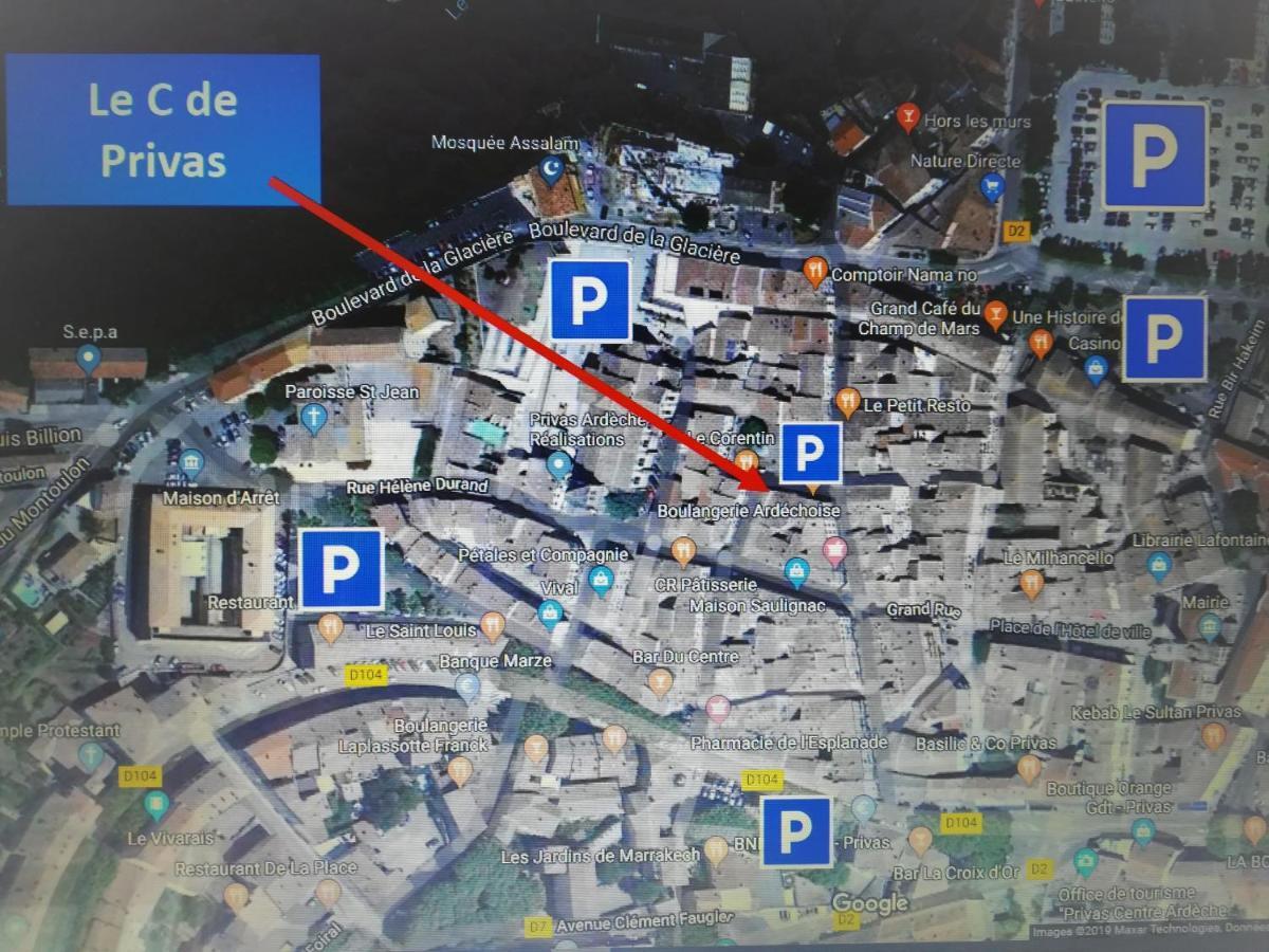 Le C de Privas 2 chambres au Cœur de la ville Extérieur photo